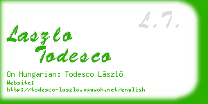 laszlo todesco business card